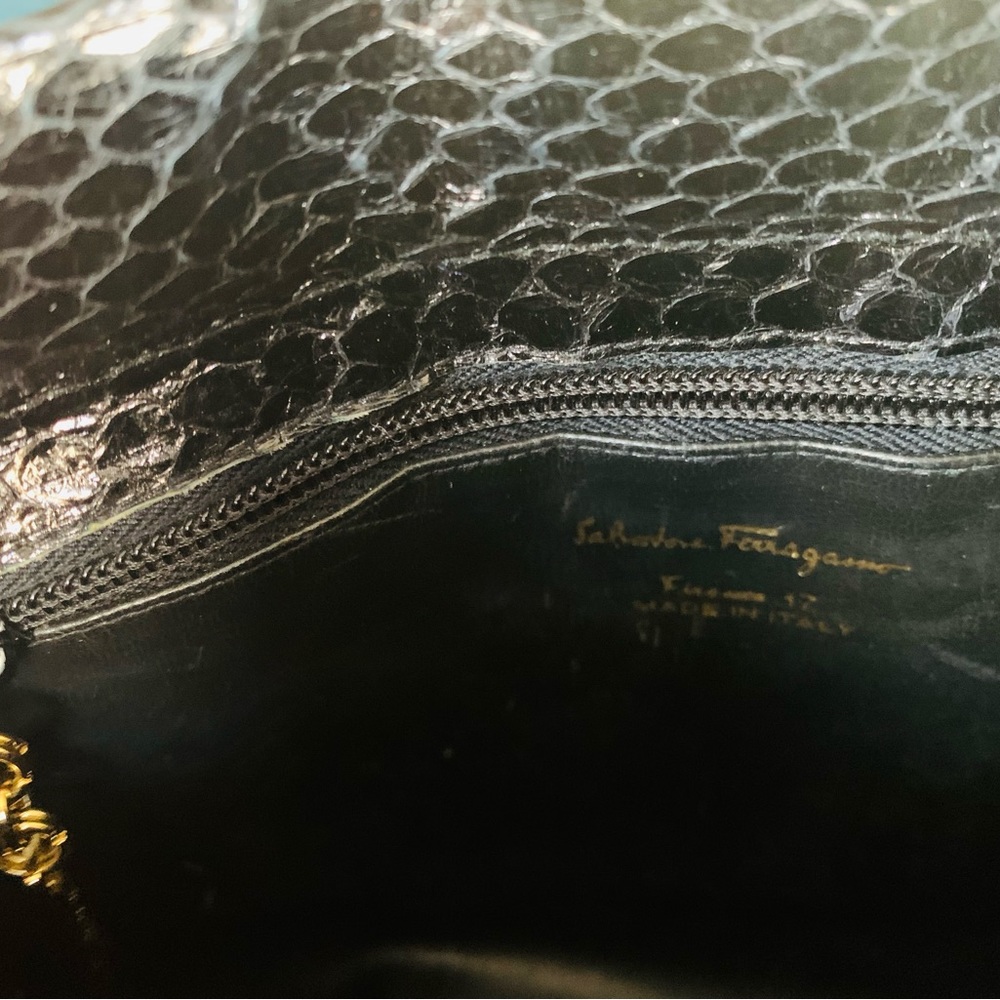 Black Python Purse, Real Python And In Mint Condi… - image 5